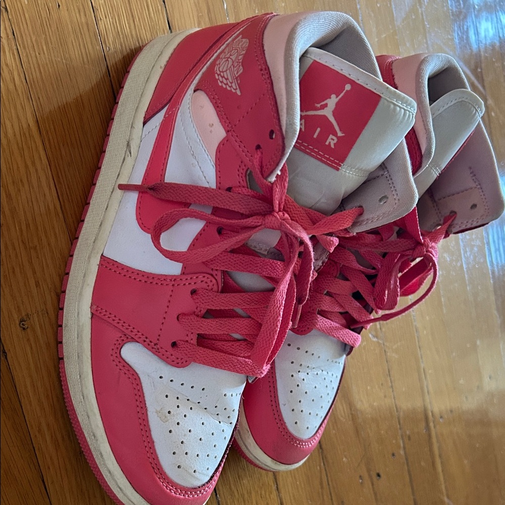 Nike Air Jordan Red and White High Tops